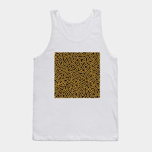 black and yellow squiggle Tank Top